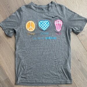 Nike Live Love Lax Gray Tee